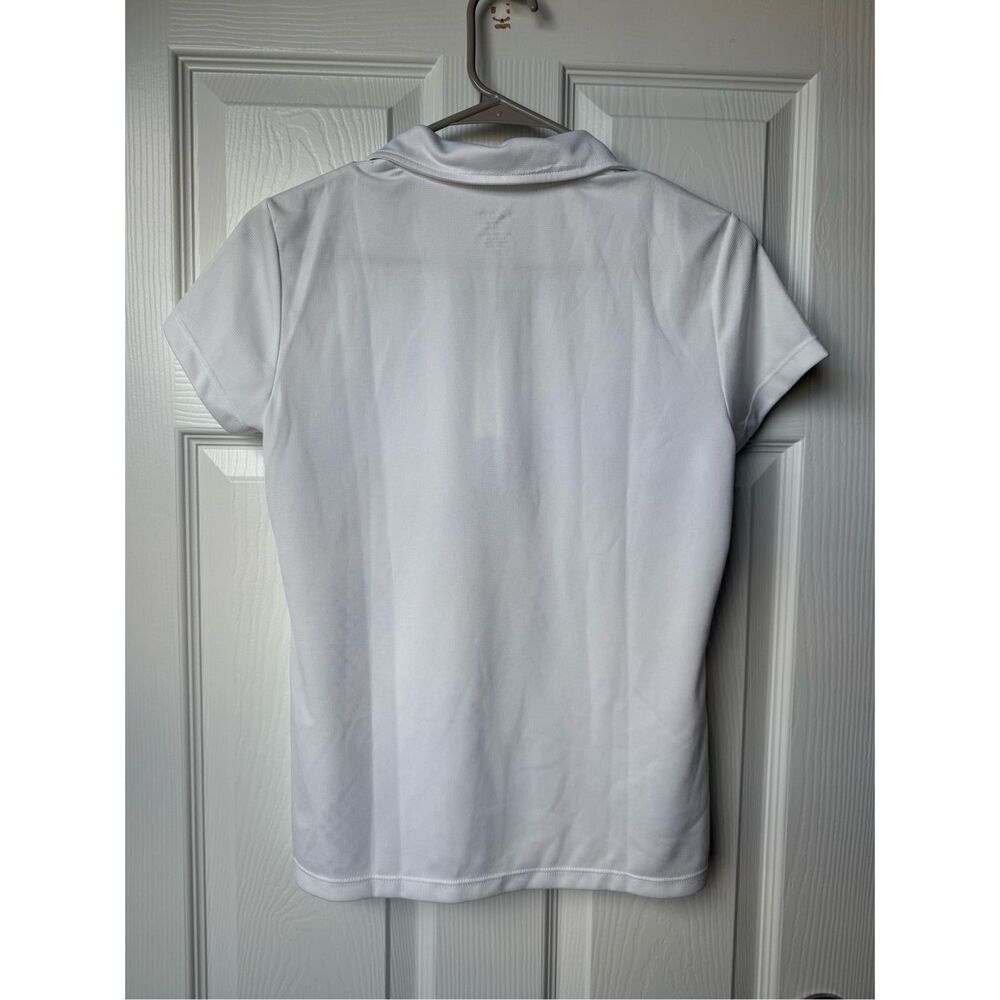 Izod Golf Classic Cool FX Golf Short Sleeve White Polo Retro - Picture 3 of 3
